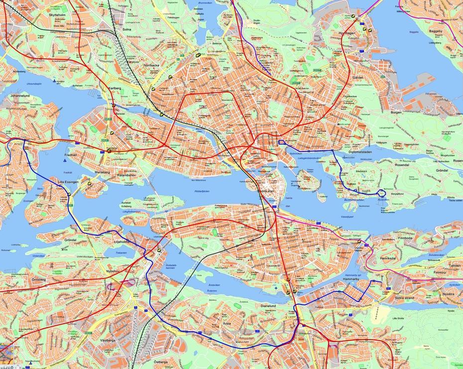 Large Stockholm Maps For Free Download And Print | High-Resolution And …, Stockholm, Sweden, Sweden Tourism, Printable  Of Sweden