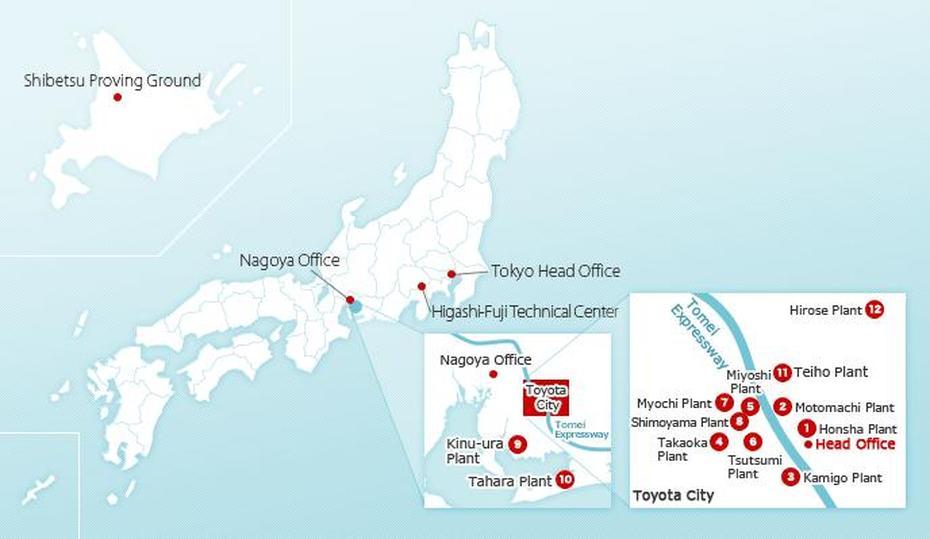 Map Toyota City Japan, Toyota, Japan, Toyota Aichi, Toyota City