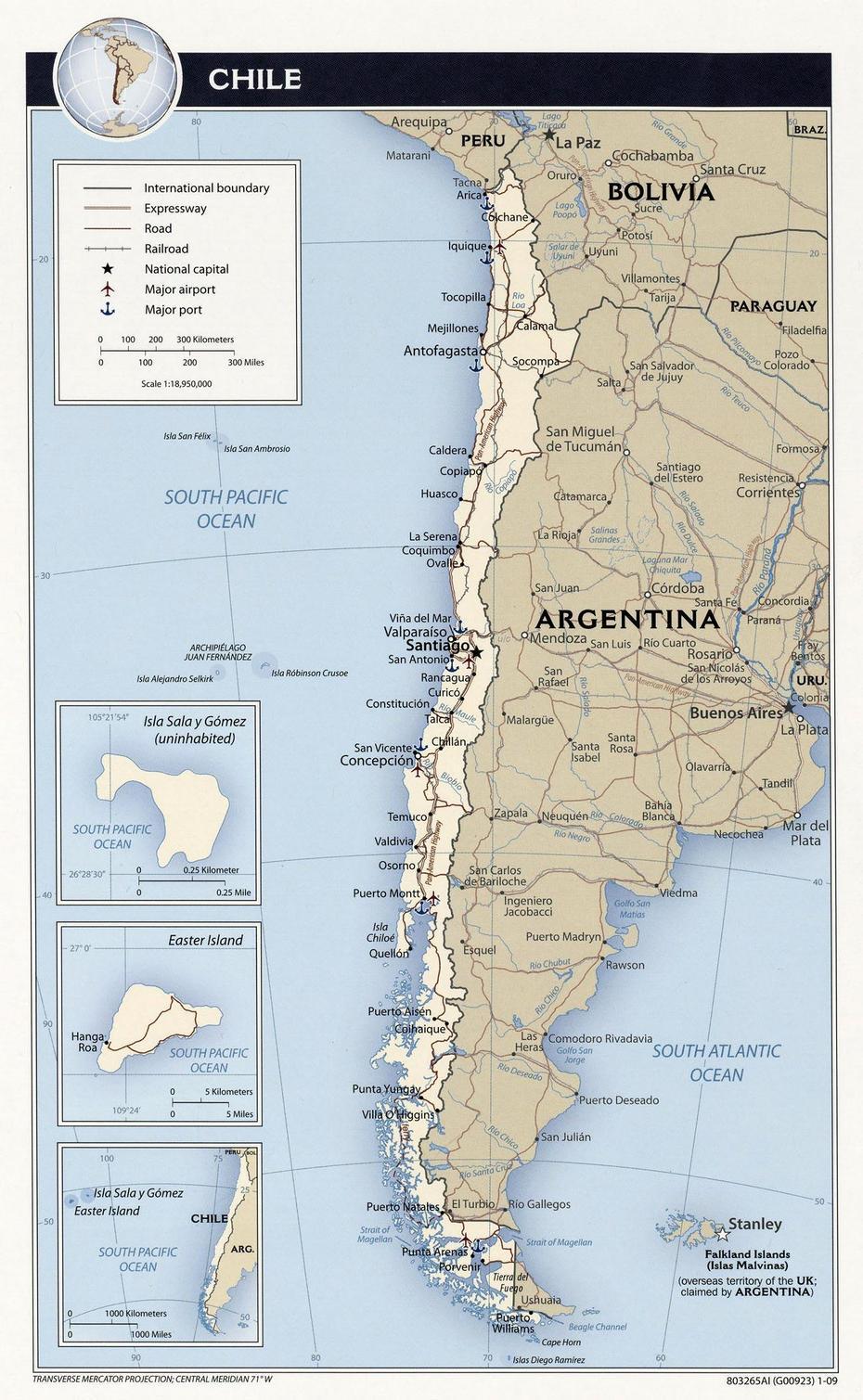 Mapas Imprimidos De Chile Con Posibilidad De Descargar, La Unión, Chile, Union La Calera, Aringay La Union