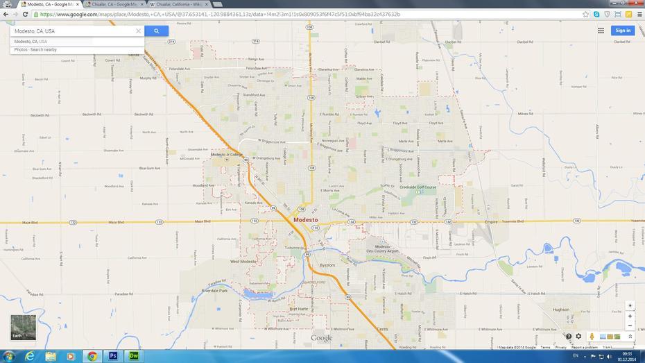 Modesto, California Map, Modesto, United States, Modesto  With Streets, Detailed  Of Modesto Ca