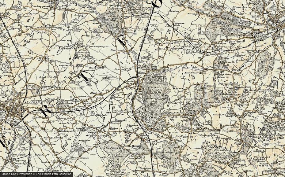 Old Maps Of Old Hatfield, Hertfordshire – Francis Frith, Hatfield, United Kingdom, Hatfield House Hertfordshire England, Hatfield Train Station