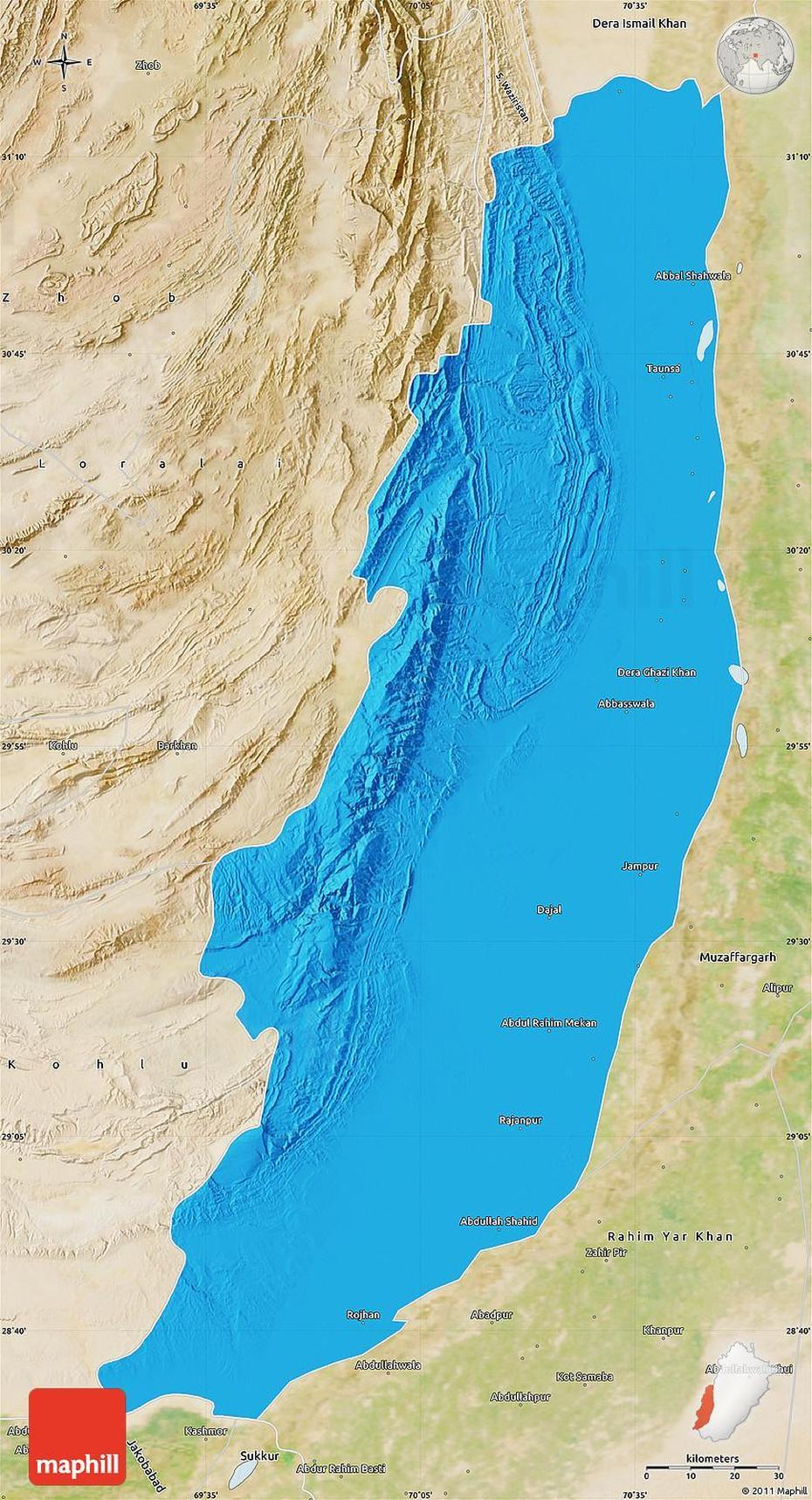 Political Map Of Dera Ghazi Khan, Satellite Outside, Dera Ghazi Khan, Pakistan, Fort Monroe Pakistan, Dg Khan Girls