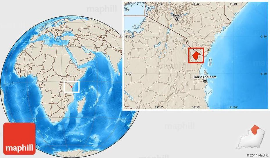 Shaded Relief Location Map Of Lushoto, Lushoto, Tanzania, Tanzania Tourism, Tanga Tanzania