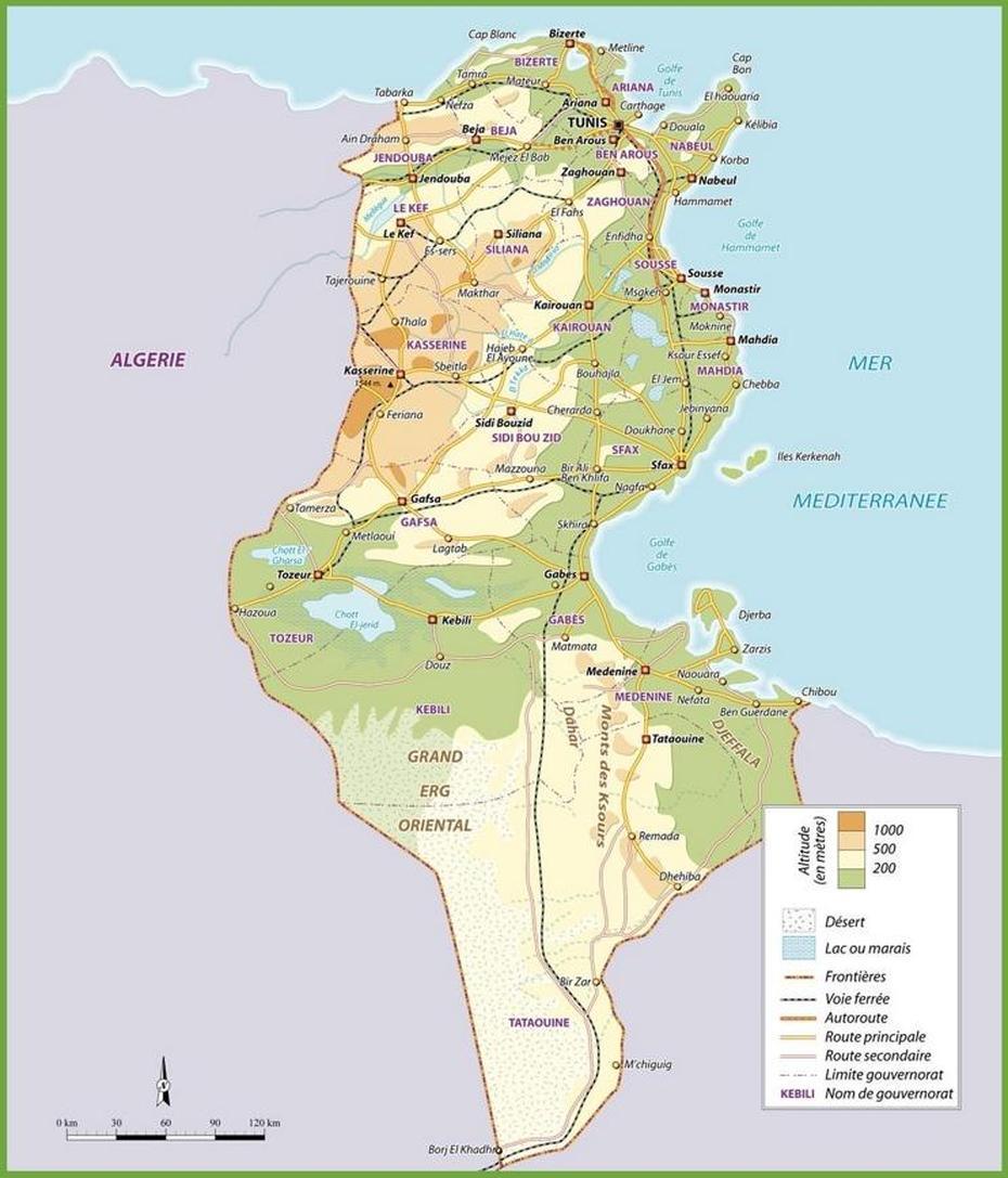 Tunisia Road Map, Sejenane, Tunisia, Tunisia Africa, Sousse