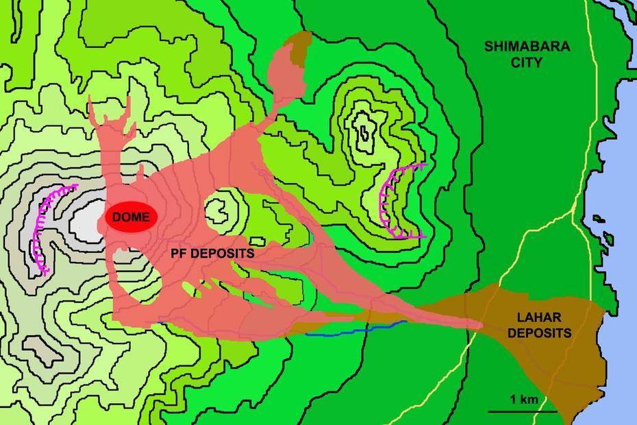 Unzen Volcano, Unzen, Japan, Unzen Mega Tsunami, Mount Pinatubo Pyroclastic  Flows