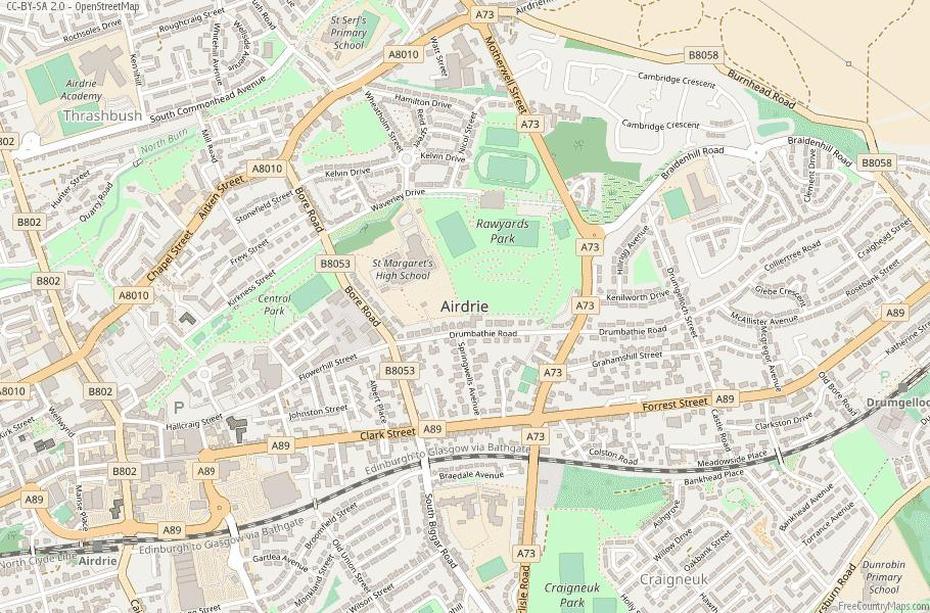 Airdrie Map Great Britain Latitude & Longitude: Free Scotland Maps, Airdrie, United Kingdom, Airdrie, United Kingdom