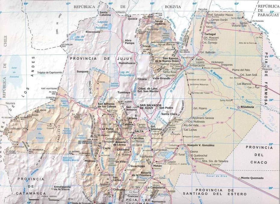 Argentina Elevation, Topographic  Of Argentina, Argentina, Salta, Argentina