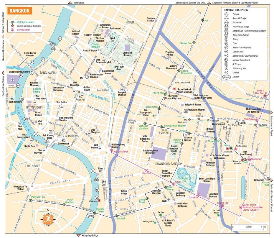 Bangkok Tourist Map, Bangkok, Thailand, Where Is Bangkok, Bangkok  Google