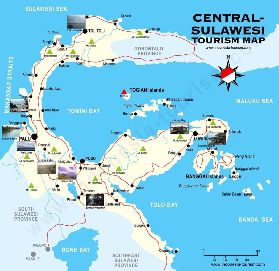 Central Sulawesi – Tourist Map | Central Sulawesi, Indonesia Tourism …, Ampana, Indonesia, Ampana Indonesia, 2  Campanas