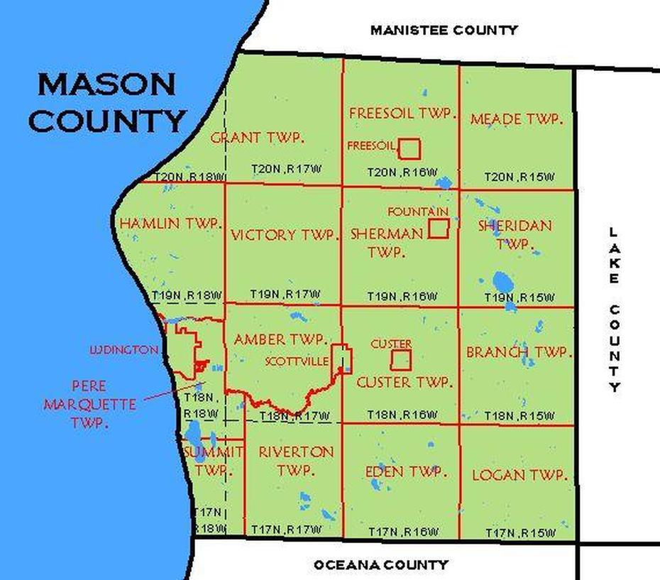 Cf Map – Mason County, Mason, United States, United States  For Kids, Detailed  United States