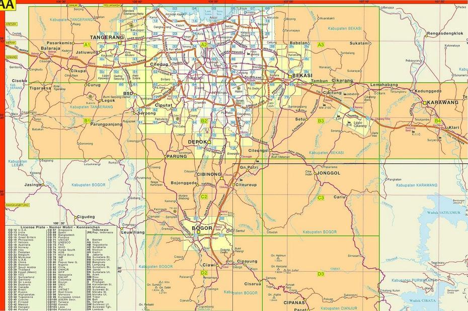 Depok Map, Depok, Indonesia, Hotel  Santika, Kubah  Mas