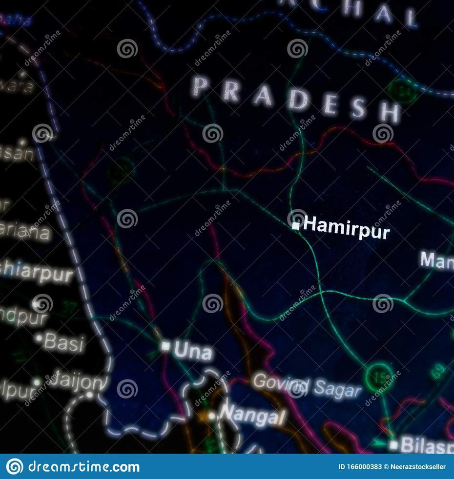 Hamirpur City Name Displayed On Geographic Map In India Stock Image …, Harūr, India, Tamil Nadu  Tourism, Tamil Nadu  State