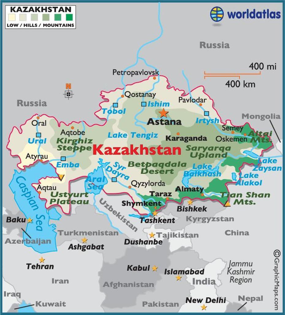 Kazakhstan Maps & Facts | Kazakhstan, Map, Asia Map, Uzynaghash, Kazakhstan, Kazakhstan Russia, Kazakhstan Europe