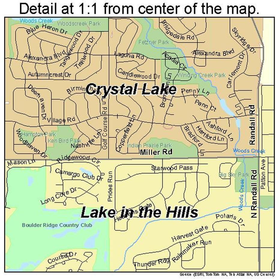 Lake In The Hills Illinois Street Map 1741183, Lake In The Hills, United States, United States Travel, United States  Kids