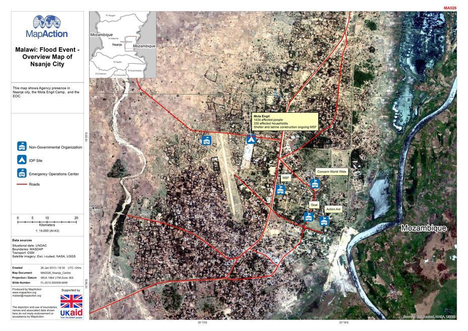 Malawi: Floods – Overview Map Of Nsanje City – Datasets – Mapaction, Nsanje, Malawi, Malawi District, Lake Malawi Images