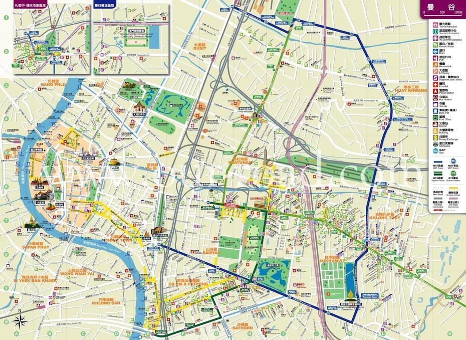 Map Of Bangkok, Thailand, Bangkok, Thailand, Bangkok Asia, Bangkok  In English