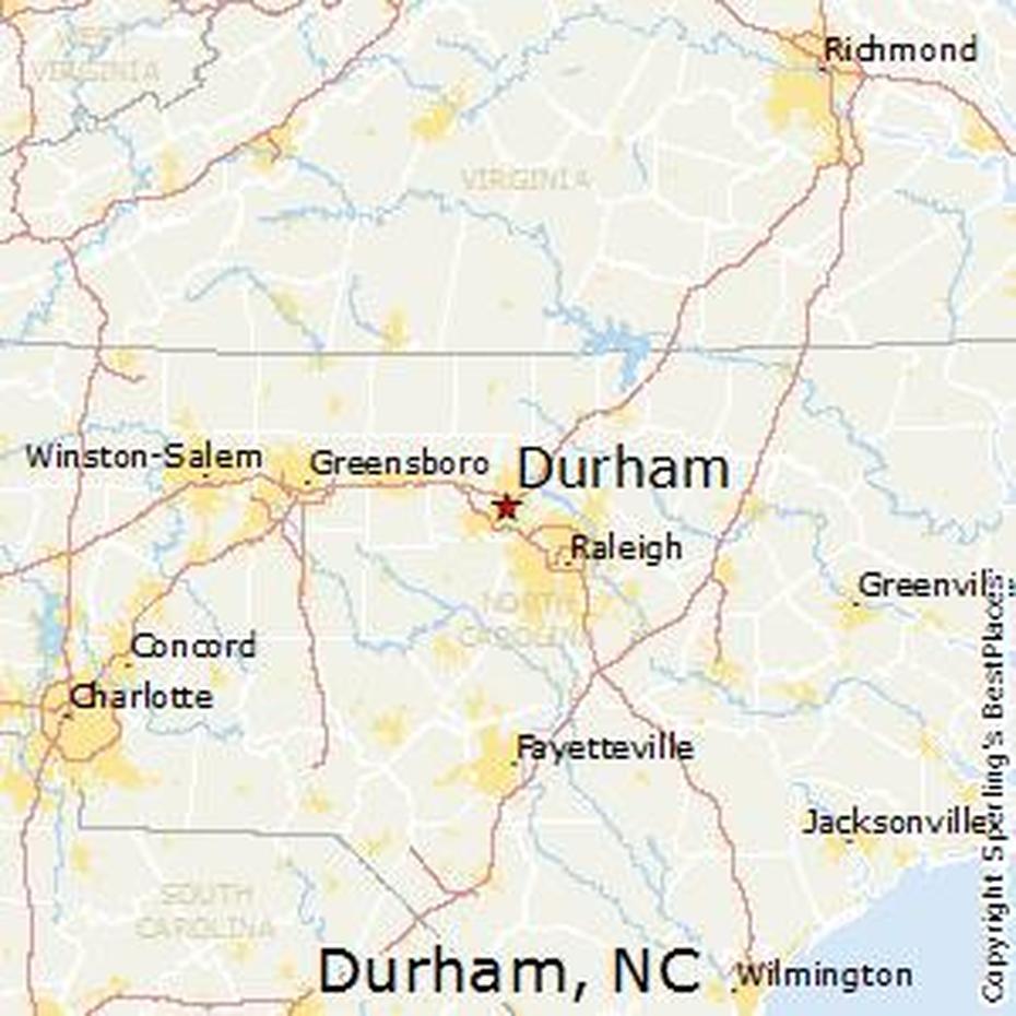 Map Of Durham Nc, Durham, United States, United States  Simple, Cool United States