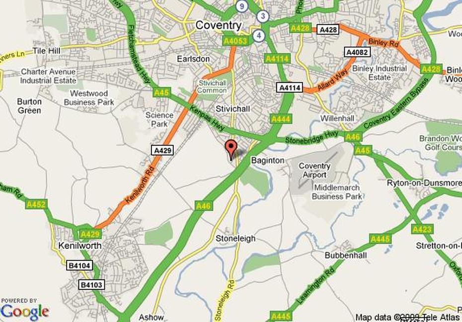 Map Of Express By Holiday Inn Warwick M40, Jct.15, Warwick, Warwick, United Kingdom, Abingdon Virginia, Abingdon  Abbey