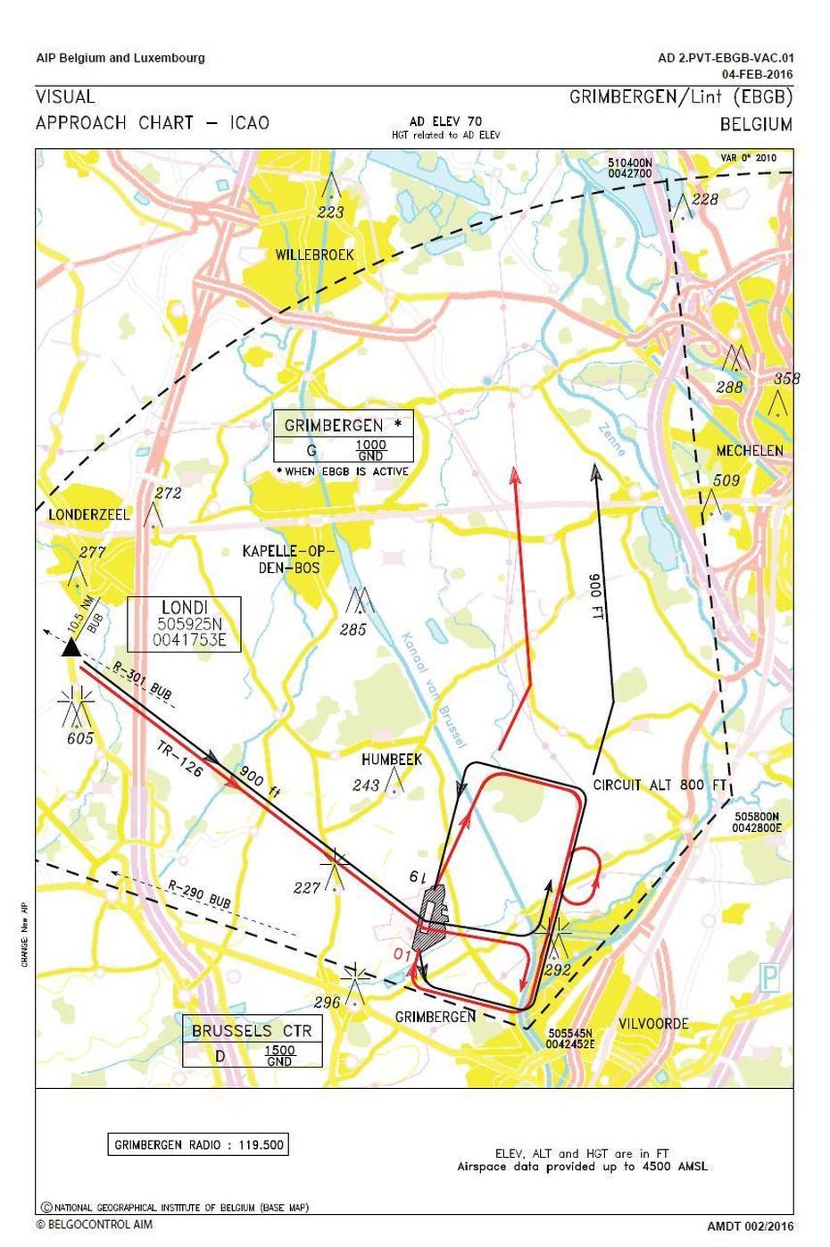 Maps From Lelystad (Ehle) To Grimbergen (Ebgb), 28 Feb 2016, Grimbergen, Belgium, Belgian Ale Beer, Grimbergen City