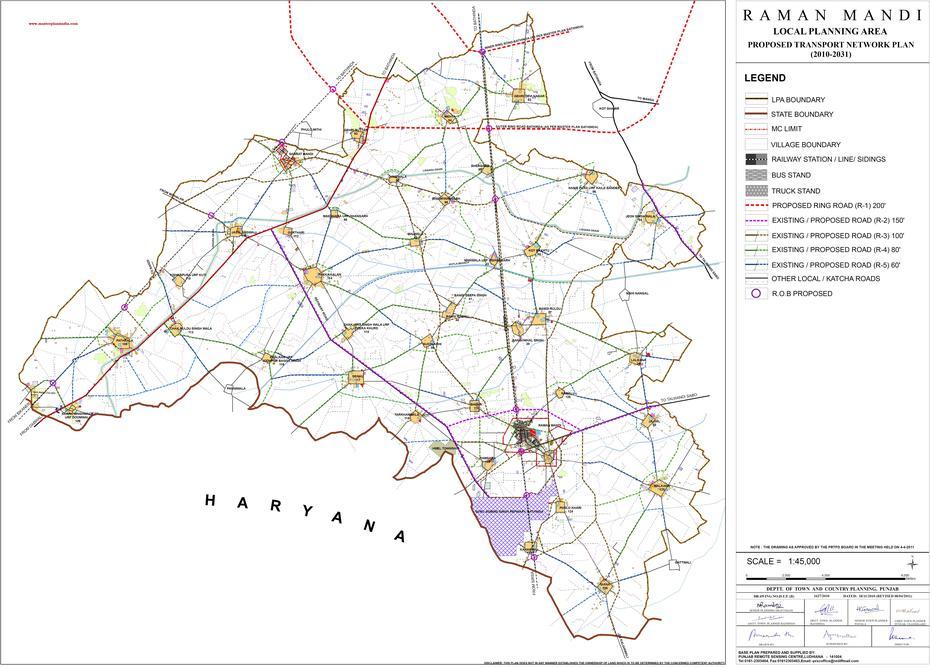 Raman Mandi Proposed Transport Network Plan Pdf Download – Master Plans …, Rāmganj Mandi, India, Rāmganj Mandi, India