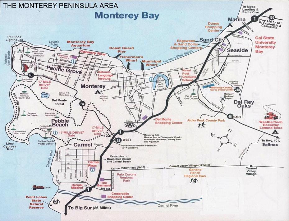 A Special Map Of Monterey To Print – Isi-Monterey, Monterey, United States, Monterey Bay, Monterey Pier