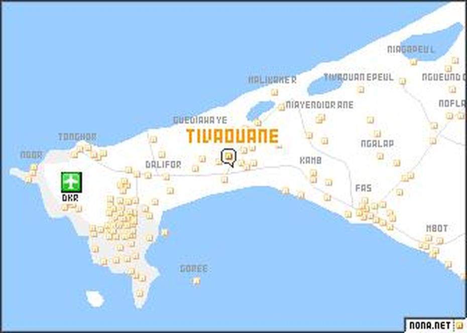 Tivaouane (Senegal) Map – Nona, Tivaouane, Senegal, Senegal Mosque, Peul Senegal