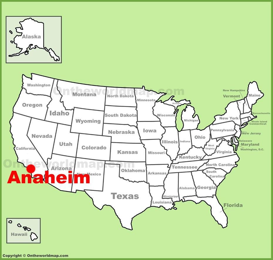 Anaheim Location On The U.S. Map, Anaheim, United States, United States  Simple, Cool United States