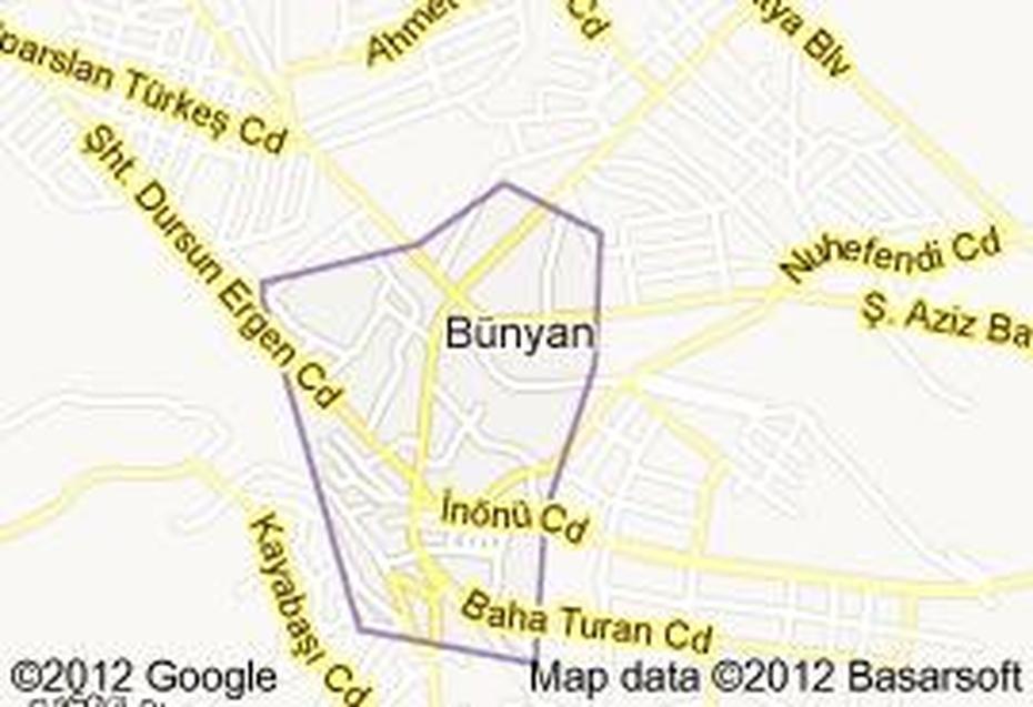 Bunyan Uydu Goruntusu ~ Bunyan | Kayseri, Bünyan, Turkey, Bünyan, Turkey