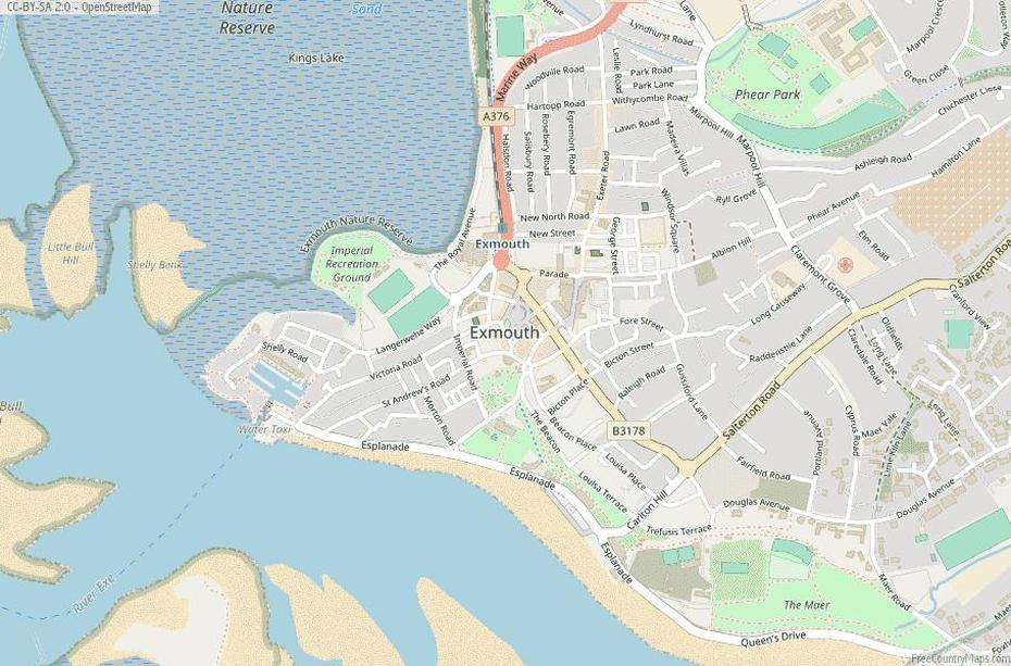 Exmouth Map Great Britain Latitude & Longitude: Free England Maps, Exmouth, United Kingdom, Exmouth Street, Exmouth Marina