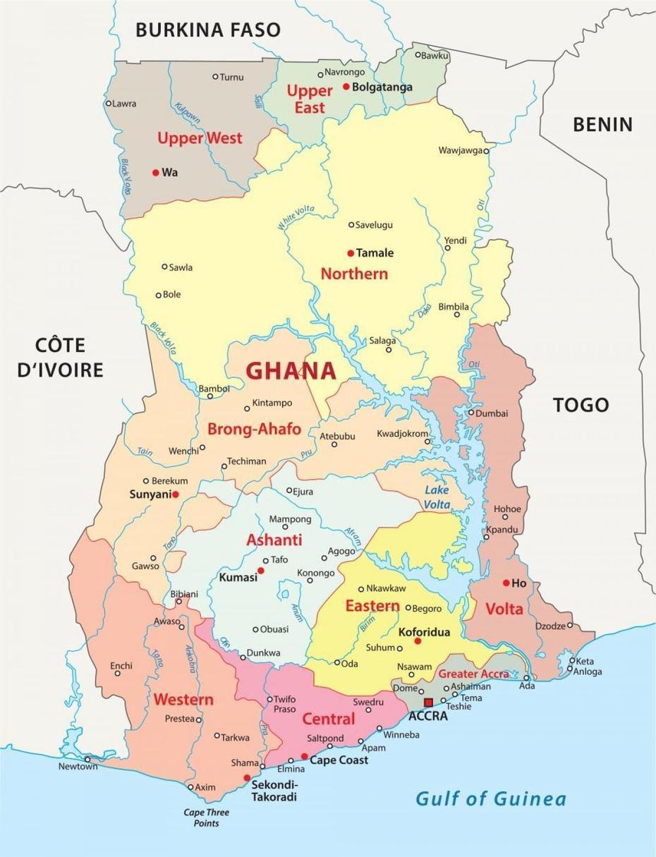 Ghana Ruins, Islands Of Ghana, Afrique, Kpandu, Ghana