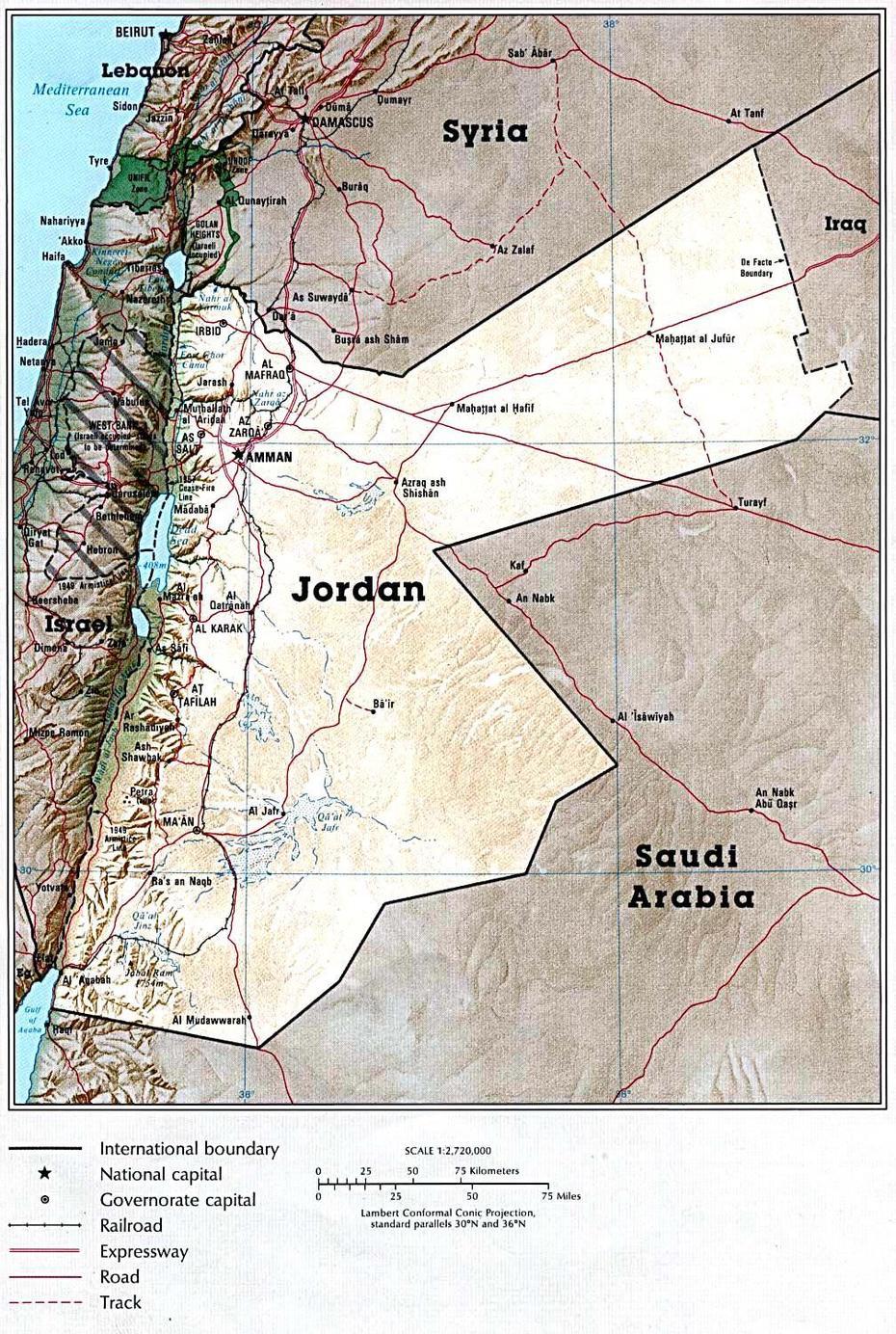 Jordan Maps | Printable Maps Of Jordan For Download, Aţ Ţurrah, Jordan, Of Jordan And Israel, Jordan Asia