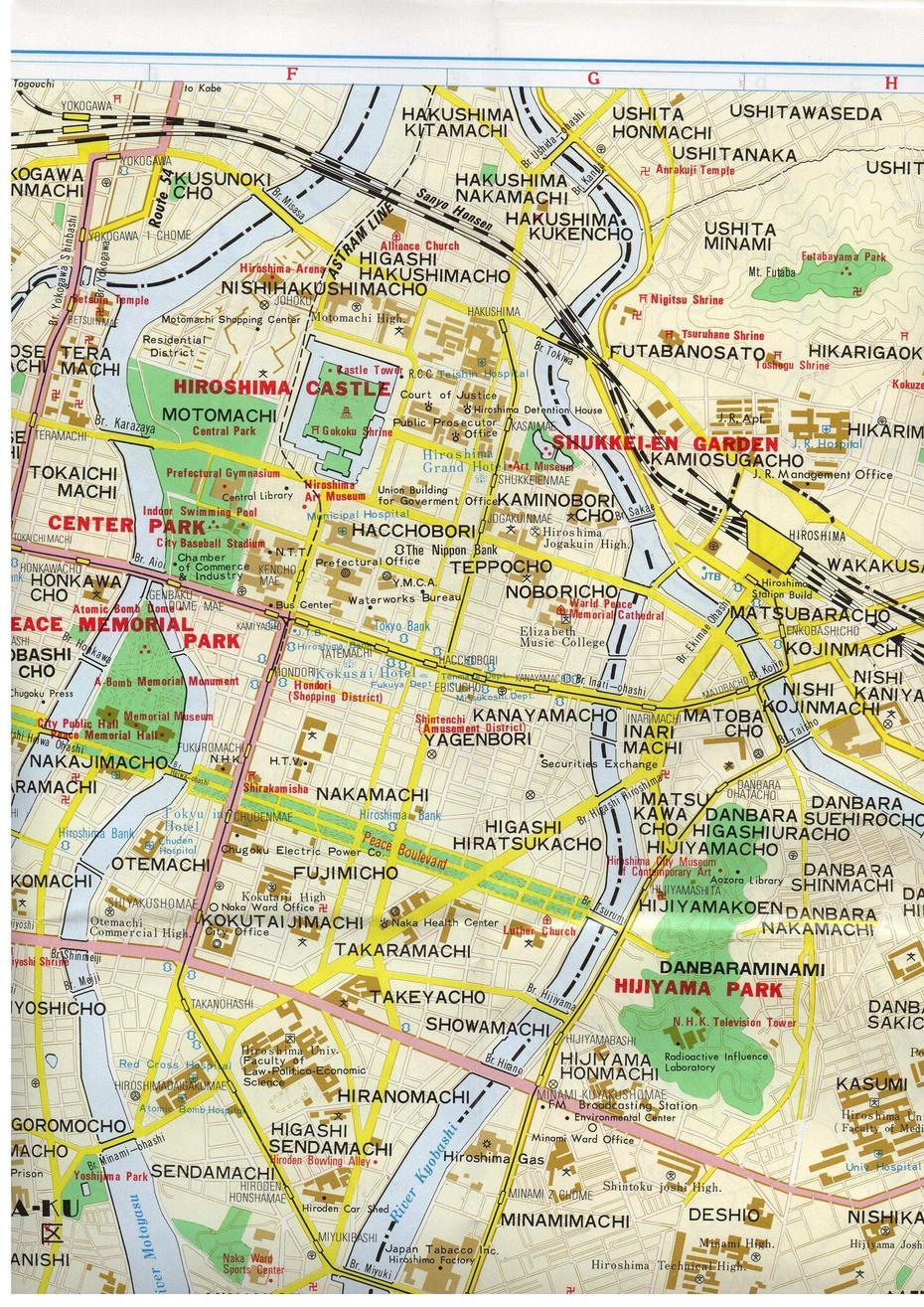 Large Hiroshima Maps For Free Download And Print | High-Resolution And …, Hiroshima, Japan, Hiroshima On, Hiroshima City