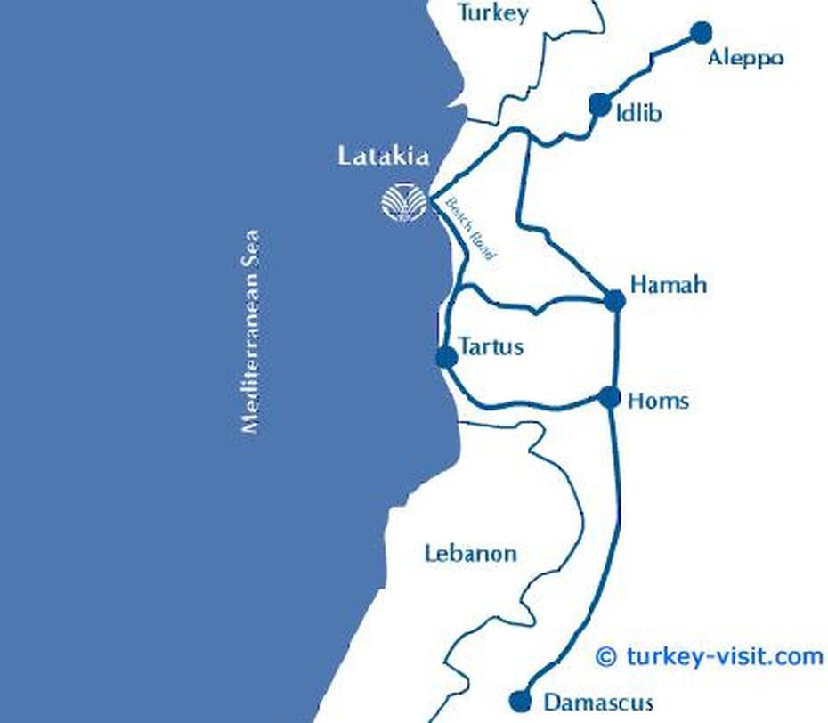 Latakia Map And Latakia Satellite Image, Latakia, Syria, Syria  With Cities, Syria Provinces