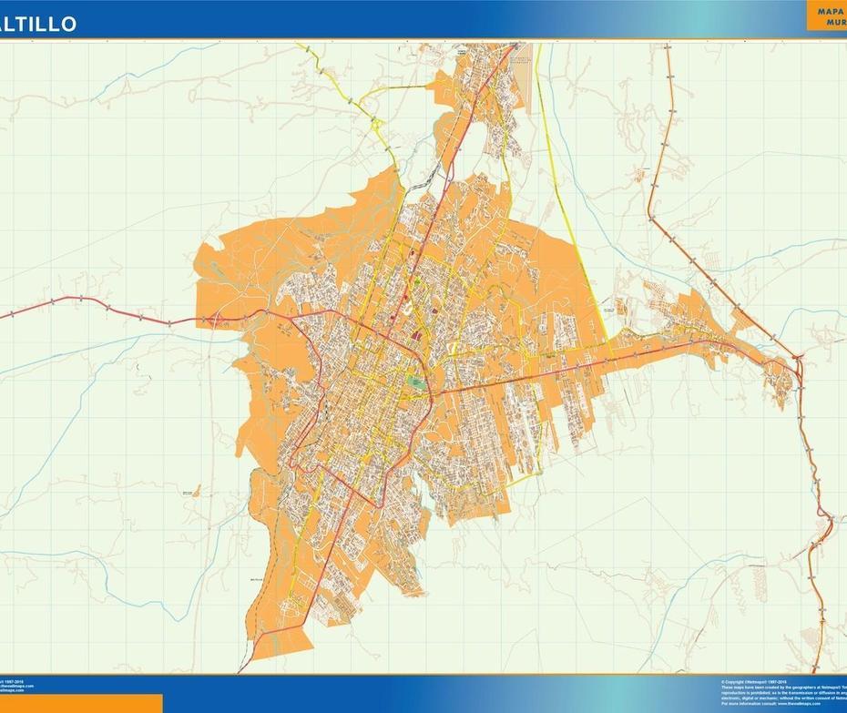 Mapa Saltillo | Our Cartographers Have Made Mapa Saltillo As Digital …, Saltillo, Mexico, Saltillo Texas, Piedras Negras Mexico