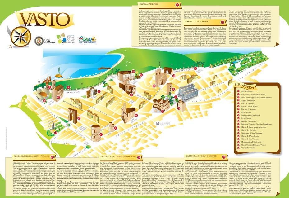 Mappa Turistica Vasto | Graphic Designer, Illustratore, Vasto, Italy, Campobasso, Vasto Marina