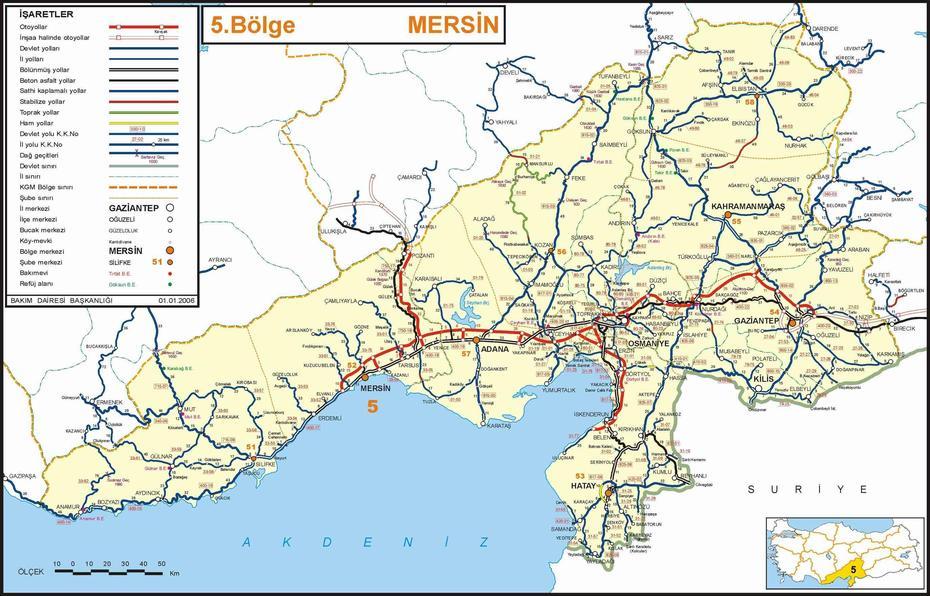 Mersin Map, Mersin, Turkey, Mersin City, Mersin Port