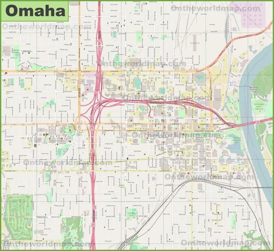 Missouri State, Omaha On Us, Large Detailed, Omaha, United States