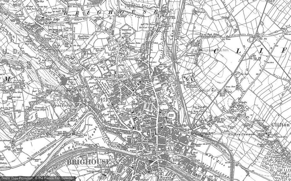 Old Maps Of Brighouse, Yorkshire – Francis Frith, Brighouse, United Kingdom, United Kingdom Old, Brighouse Town Football Club