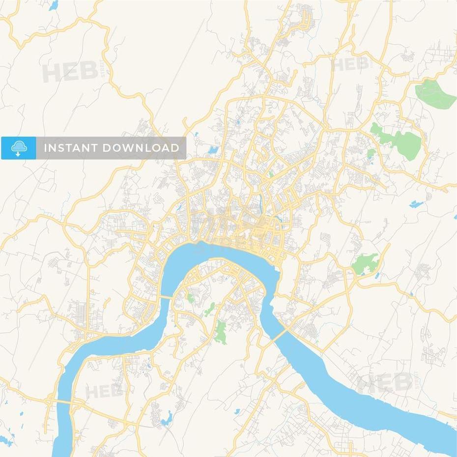 Printable Street Map Of Samarinda, Indonesia | Hebstreits Sketches …, Samarinda, Indonesia, Palaran  Stadium, Indonesia Ports