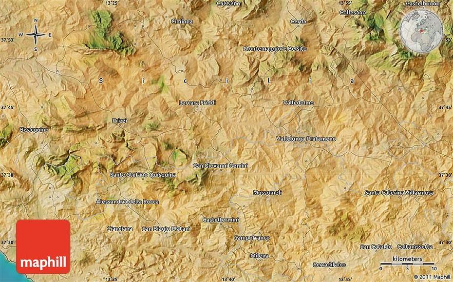Satellite Map Of Alia, El Alia, Tunisia, Tunisia Movie, Tunisia Landmarks