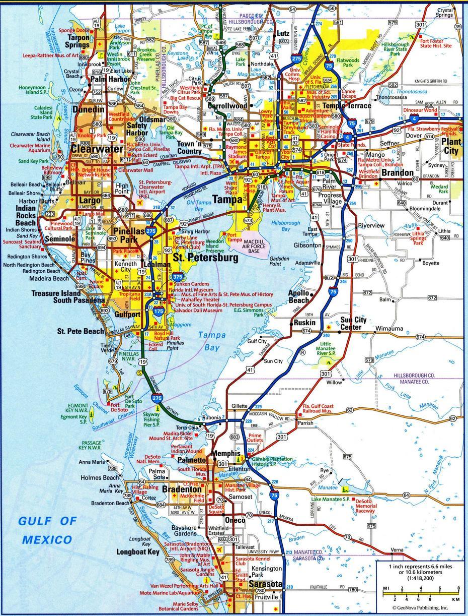 Tampa Fl City Map. Free Printable Detailed Map Of Tampa City Florida, Tampa, United States, Ciudad De Tampa, Tampa Bay Cruise Port