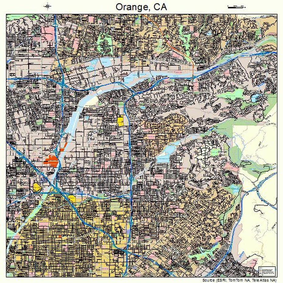 United States  Outline Color, Usa  United States, , City Of Orange, United States