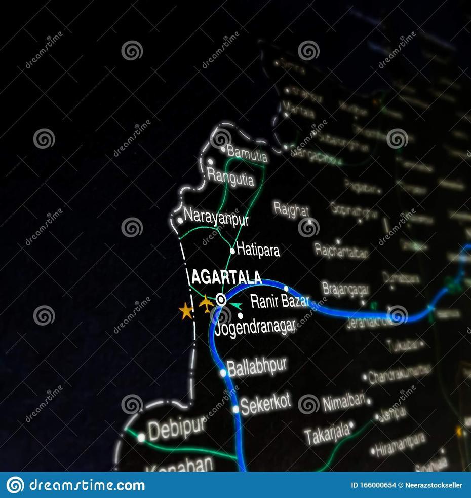 Agartala City Name Displayed On Geographic Map In India Stock Photo …, Agartala, India, Ganges River, Satellite