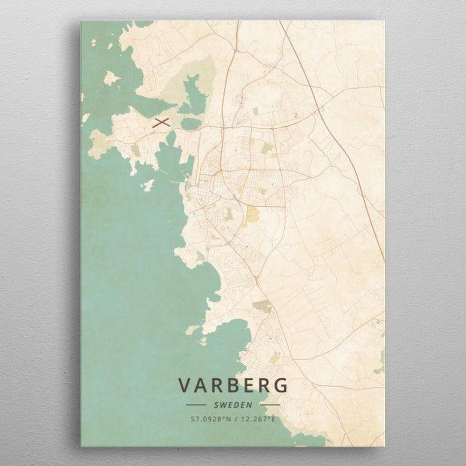 B”Varberg Sweden Poster By Designer Map Art | Displate | Map Art …”, Varberg, Sweden, Swedish  Lighthouses, Of Sweden Counties