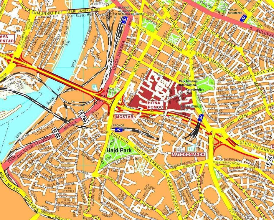 Belgrade Vector Maps | Illustrator Vector Maps, Belgrade, Serbia, Serbia Political, Belgrade Tourist