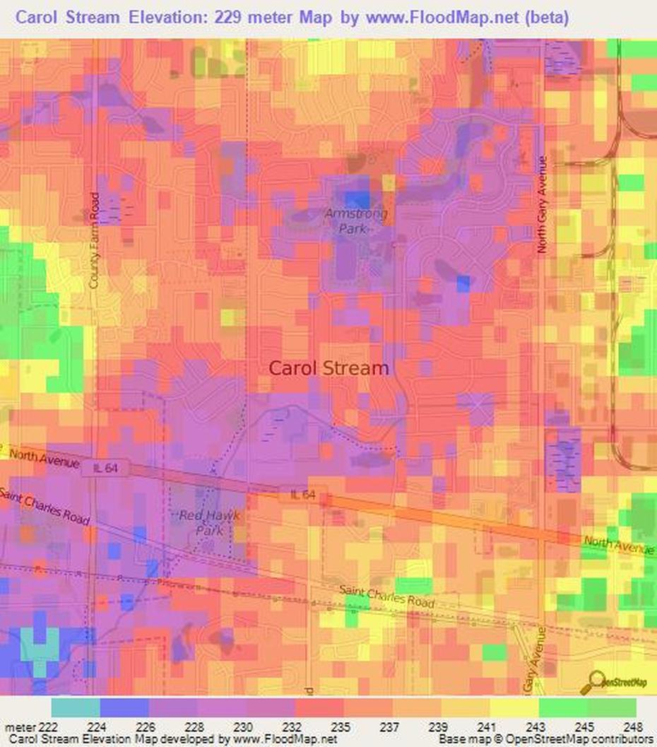 Elevation Of Carol Stream,Us Elevation Map, Topography, Contour, Carol Stream, United States, Carol Stream Zoning, Bolingbrook