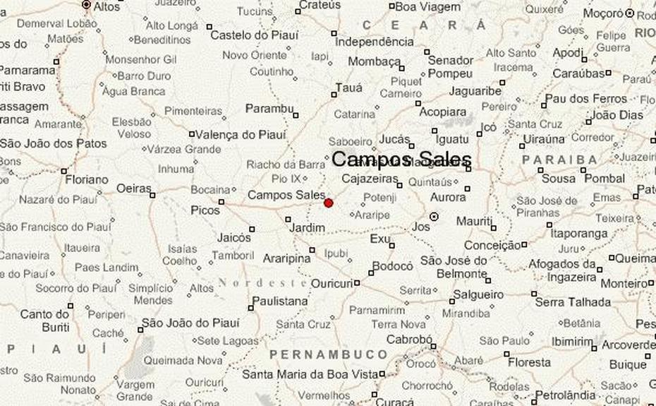 Guia Urbano De Campos Sales, Campos Sales, Brazil, Campo Grande  Ms, Campos Basin Brazil