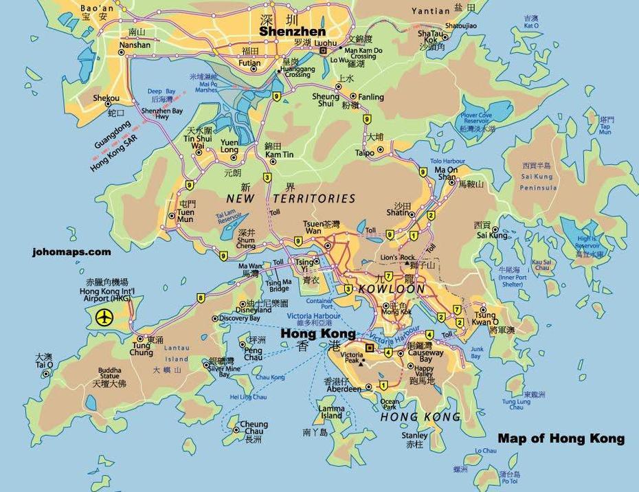 Map Of Hong Kong – Free Printable Maps, Hong Kong, Hong Kong, Hong Kong Hotel, Of Hk