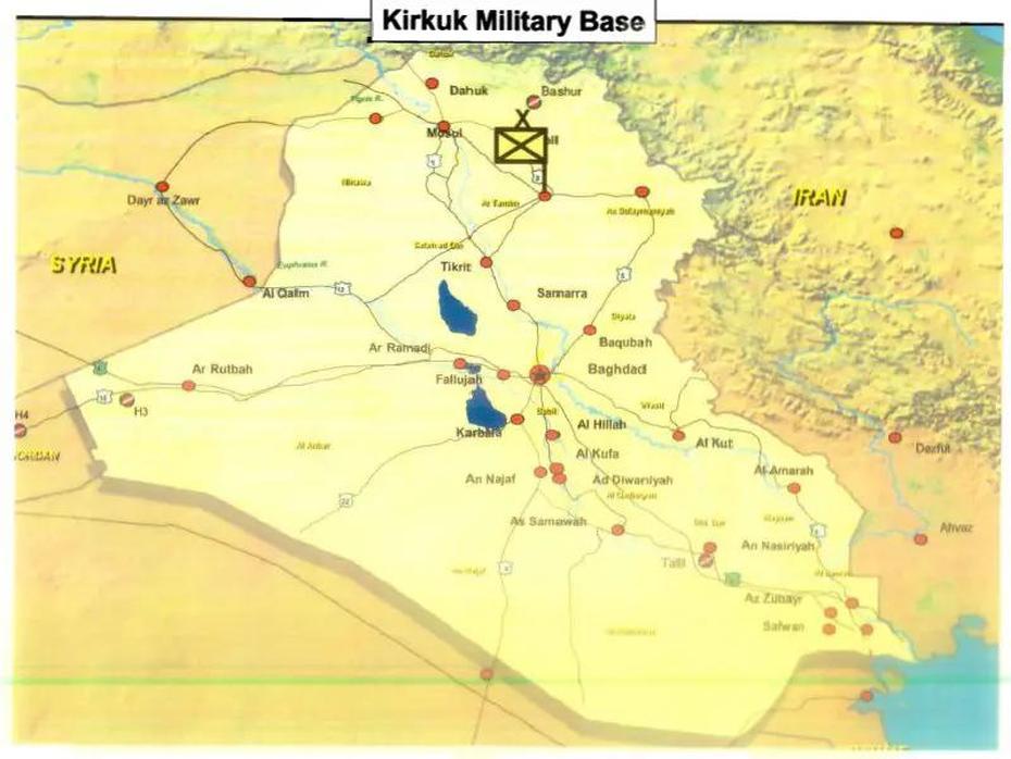 Map Of Kirkuk, Kirkuk, Iraq, Military  Iraq, North Iraq