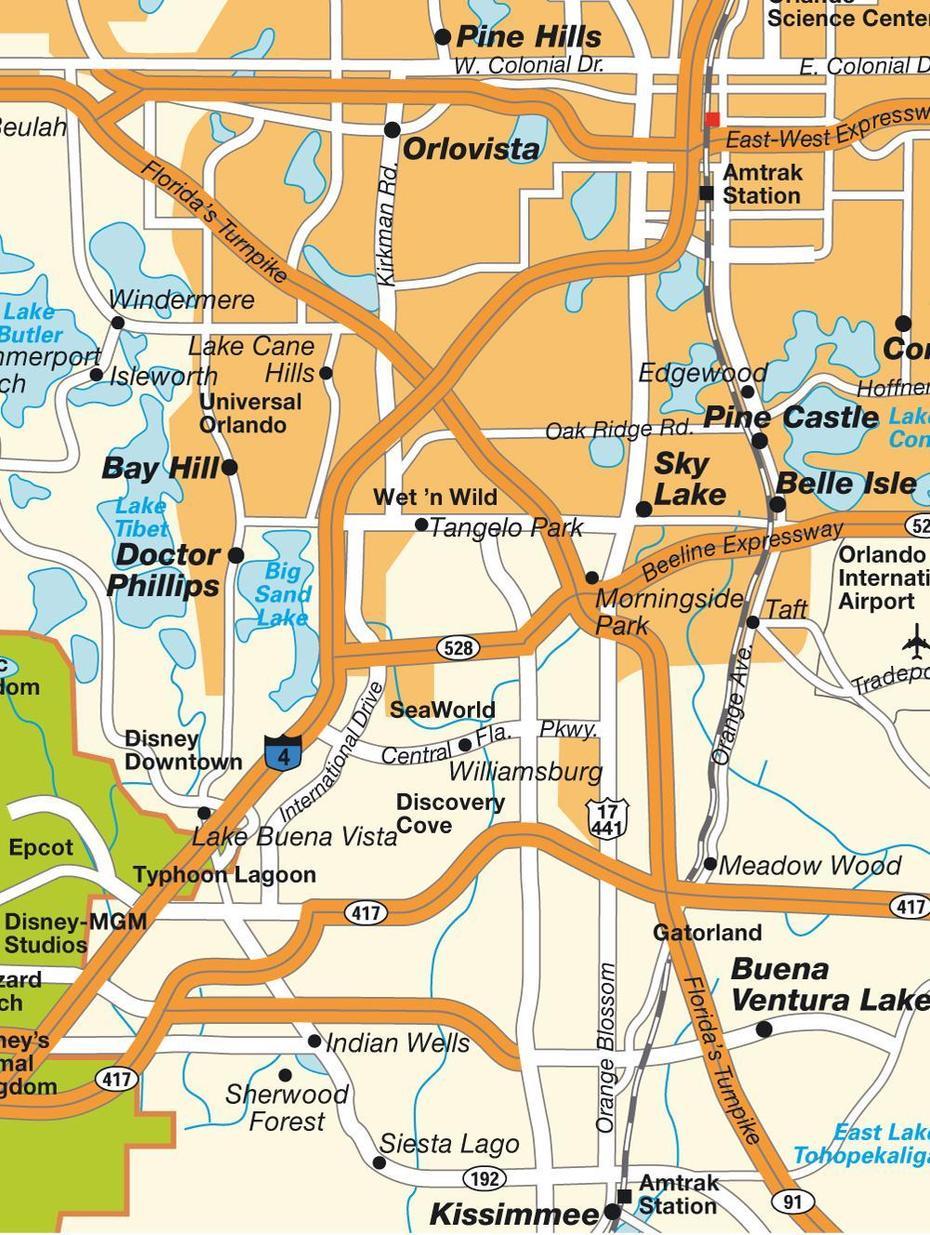 Map Orlando Fl, Florida, Usa. Maps And Directions At Hot-Map., Orlando, United States, Usa Wall  United States, United States America  Usa